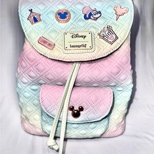 ✨ RARE Disney Loungefly Mini Backpack – Pastel Pin Collection (NWT) ✨